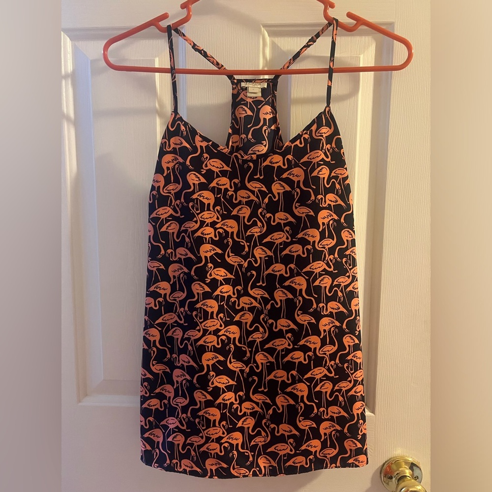 J. Crew flamingo tank